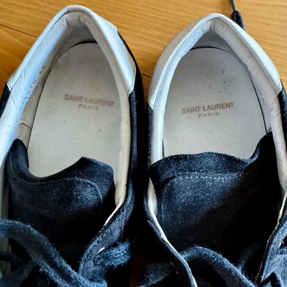 Saint Laurent SL/06 Court Classic Suede Sneakers Mens Black Size US 12 (EU 45) - Picture 4 of 6
